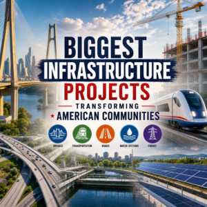 Bridges, roads, transit, water systems, and energy infrastructure projects transforming American communities.