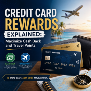 Credit card rewards guide showing cash back and travel points for smarter spending and travel savings