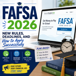FAFSA 2026 guide with new rules, deadlines, and application tips for federal student aid
