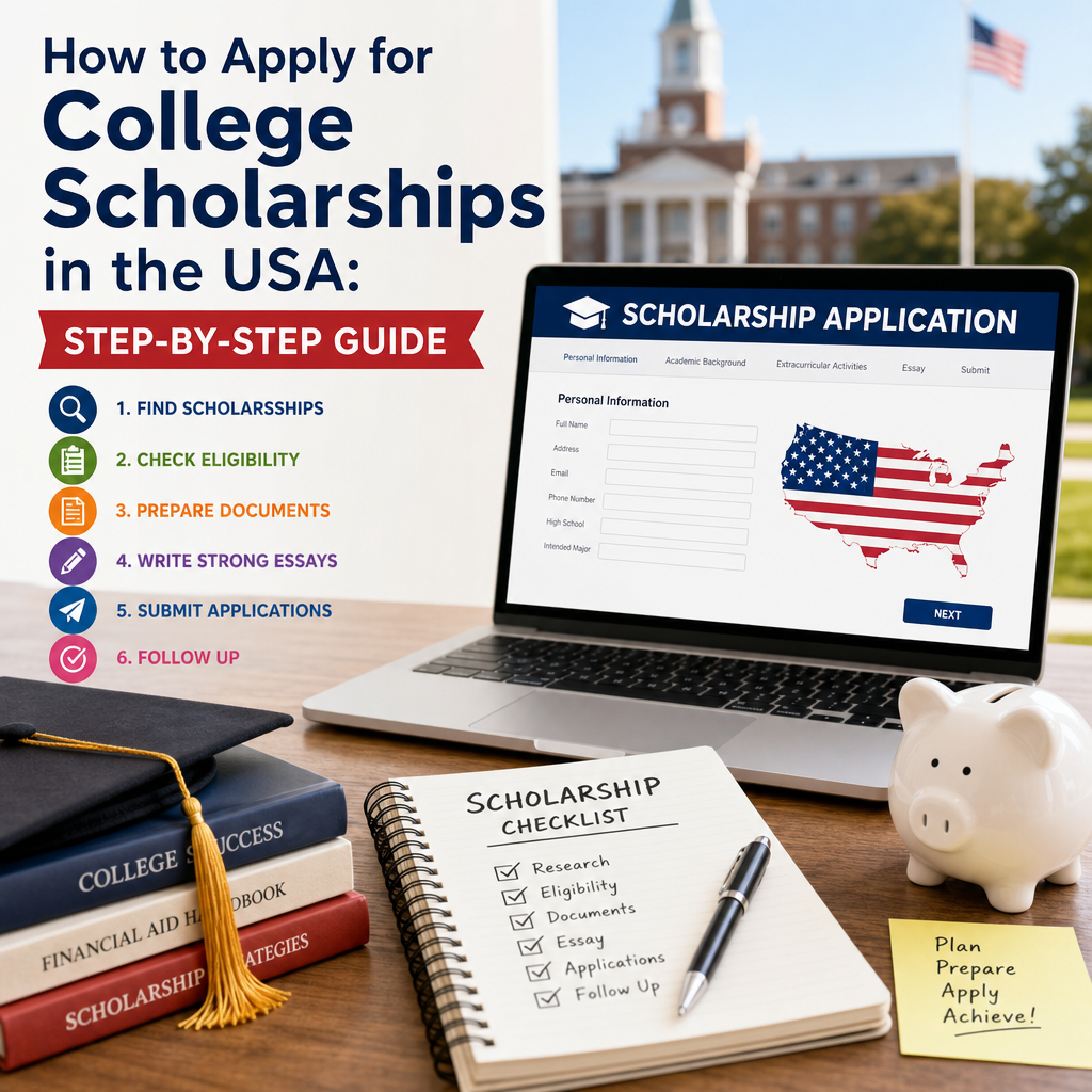 Checklist and tips for applying for college scholarships in the USA step by step