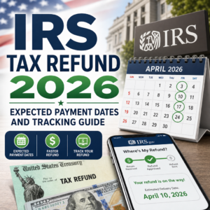 Calendar and notification icon for IRS tax refund 2026 expected payment dates and tracking guide