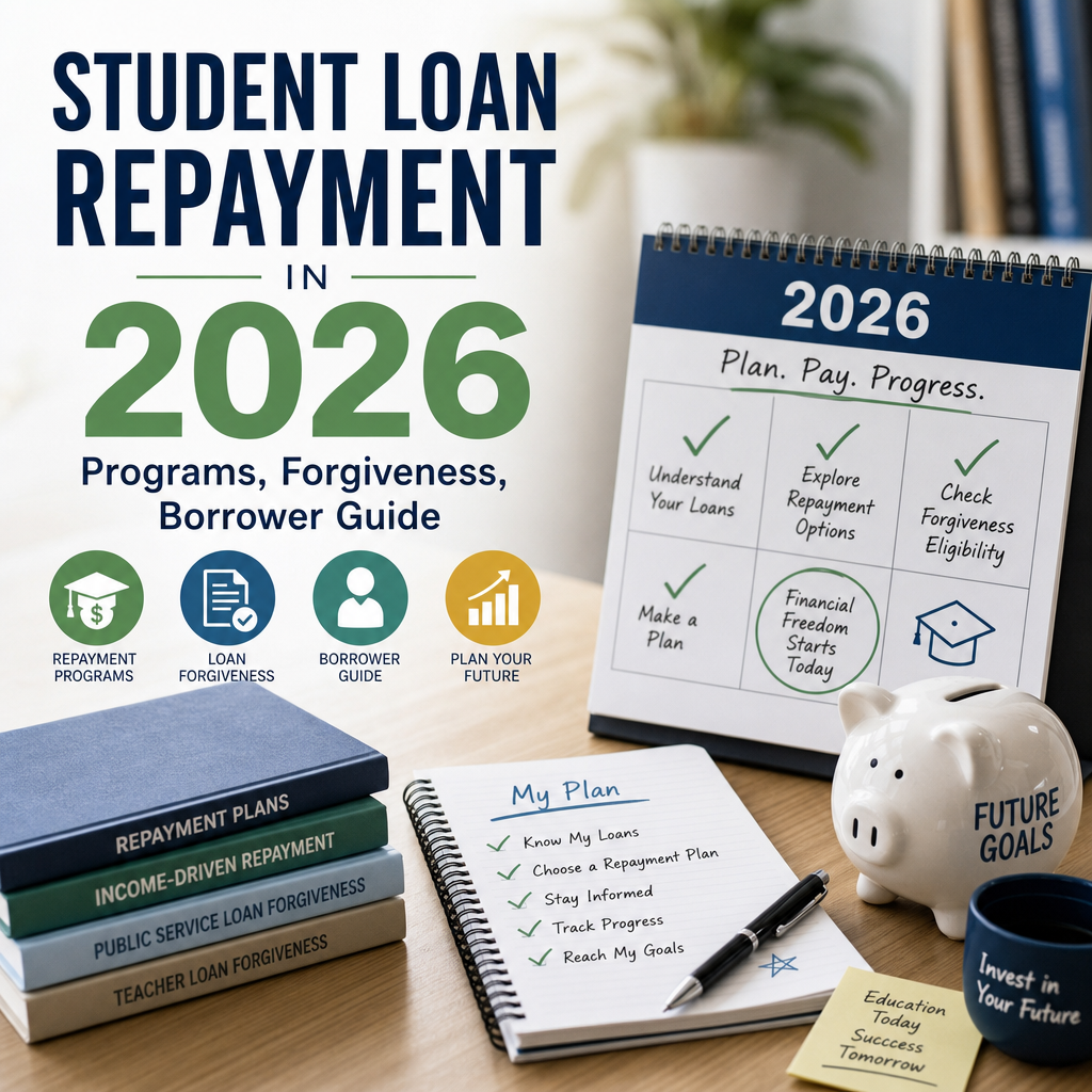 Student loan repayment guide for 2026 with programs, forgiveness options, and planning tips