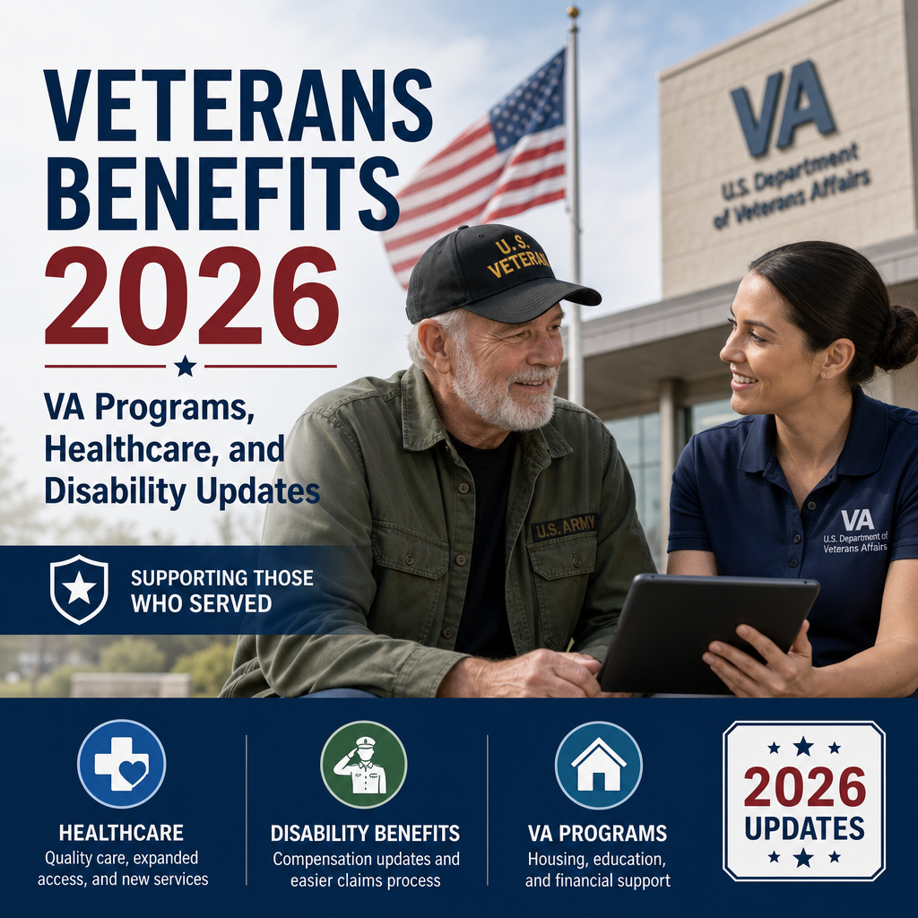 Veterans benefits 2026 updates on VA healthcare, disability compensation, and support programs